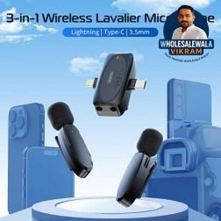 Wireless Lavalier Lapel Microphone for iPhone, Android, Camera, Mini Professional Wireless Mic Plug-Play 2.4G Ultra Low Delay Built-in Noise Reduction Chip 7H Long Working