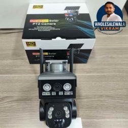 Wireless Security Camera 4G Two Lens 360 2K Solar Panel 24/7 Recording 36X Zoom