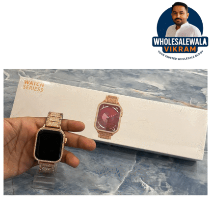 16 Smartwatch Square BT Calling Special for Ladies with Diamond Attached Clear View Screen and Wireless Charger
